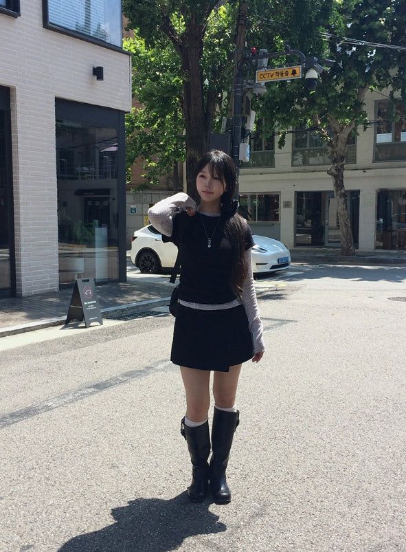 Bona Cotton Wrap Skirt Short Pants