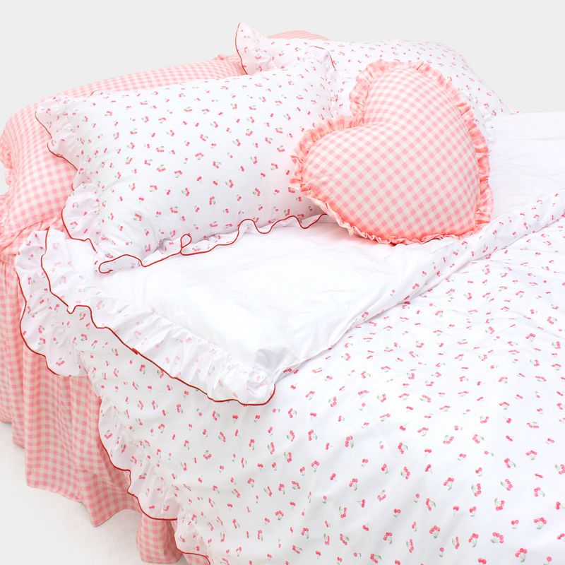 dormor(ドルモル)の「Dust-Free Cherry Frill Duvet Cover - K size(Interior)」