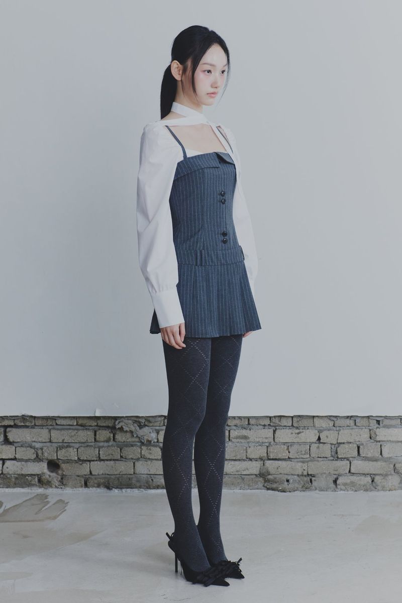 HEART TOP DRESS grey