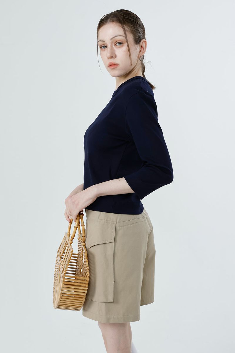 BIG POCKET 4-LENGTH PANTS_SAND BEIGE