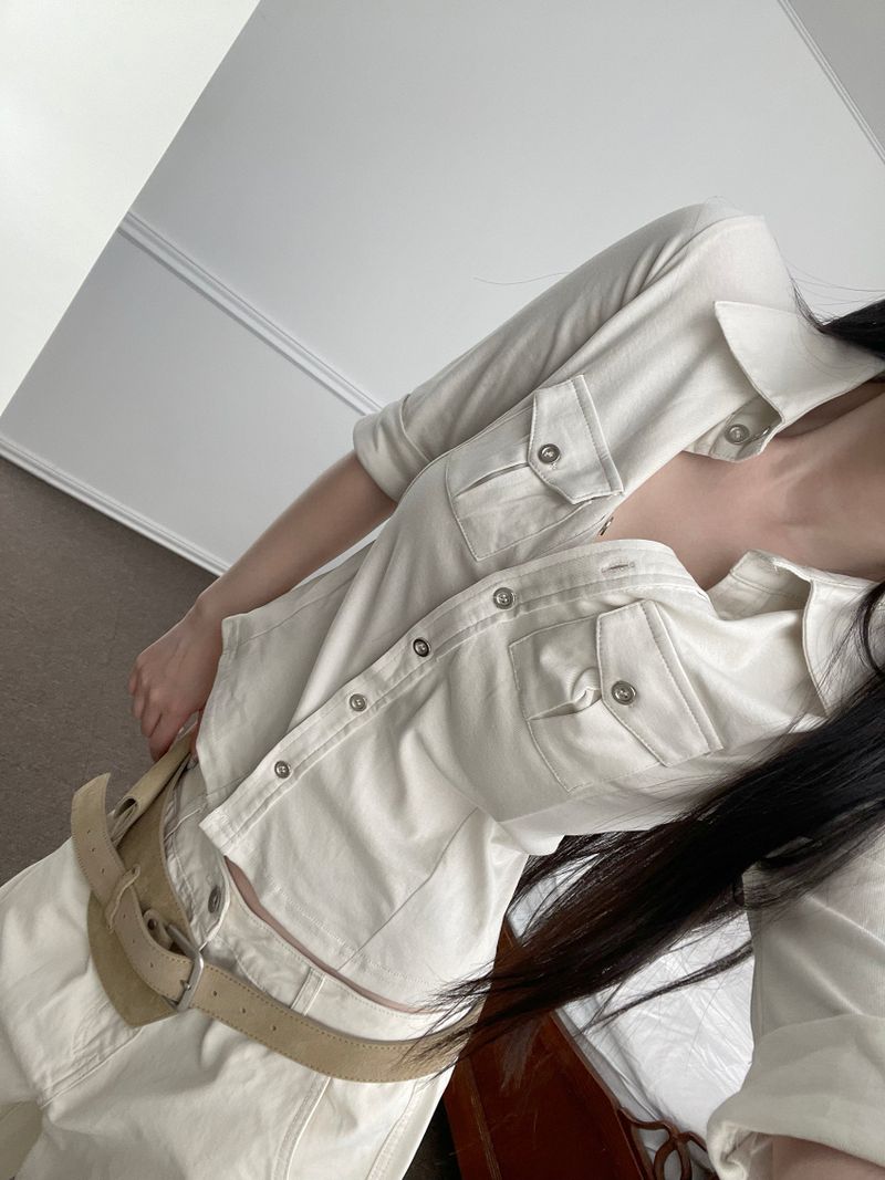 THEAIRTOWN（ザエアータウン）の「kind cream shirts （Tops）」