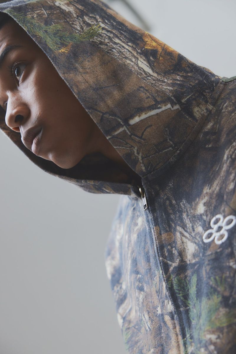 real tree camo zip-up hoodie