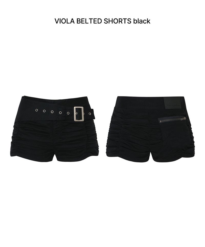 VIOLA BELTED SHORTS black