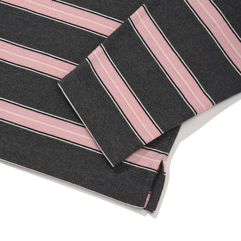 STRIPE RUGBY T-SHIRT [GRAY]