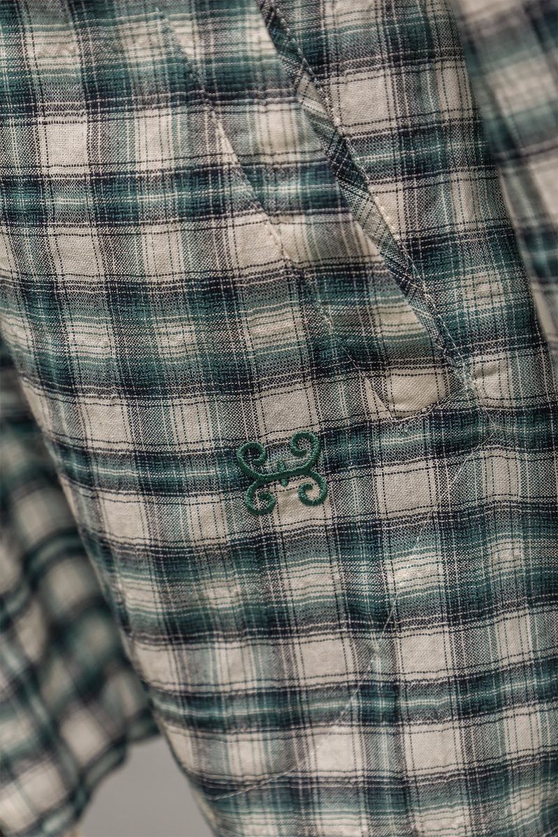 TARTAN POCKET SHIRKET(SHIRTS JACKET)-PERMANENT GREEN