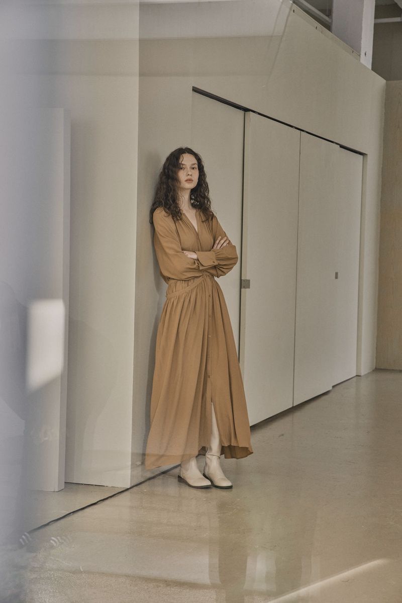 MYTHIC DRESS_CAMEL
