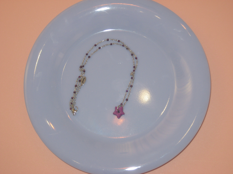 gleaming tiny star necklace [purple]