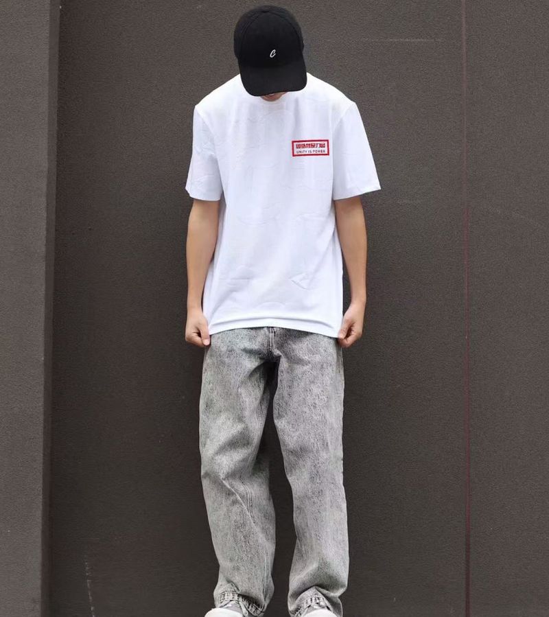 UNITY casual simple short sleeved white
