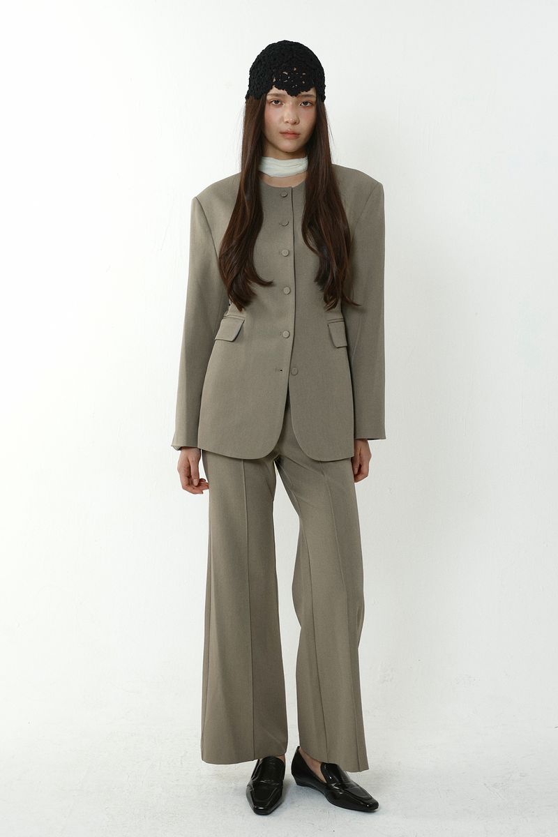LE LINE LOW PANTS_BEIGE