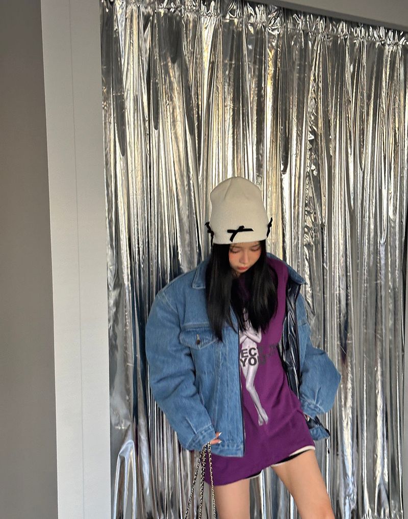 Ribbon kitsch beanie