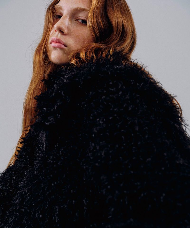 ECO FUR ASYMMETRIC JACKET