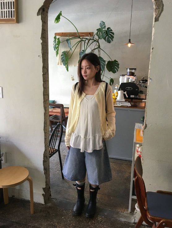 Yudan Denim Bermuda Pants