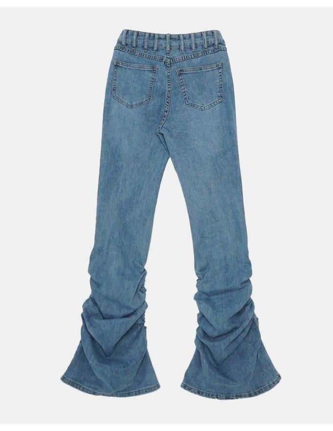 Wrinkle Slim Spandex Boots-cut Pants