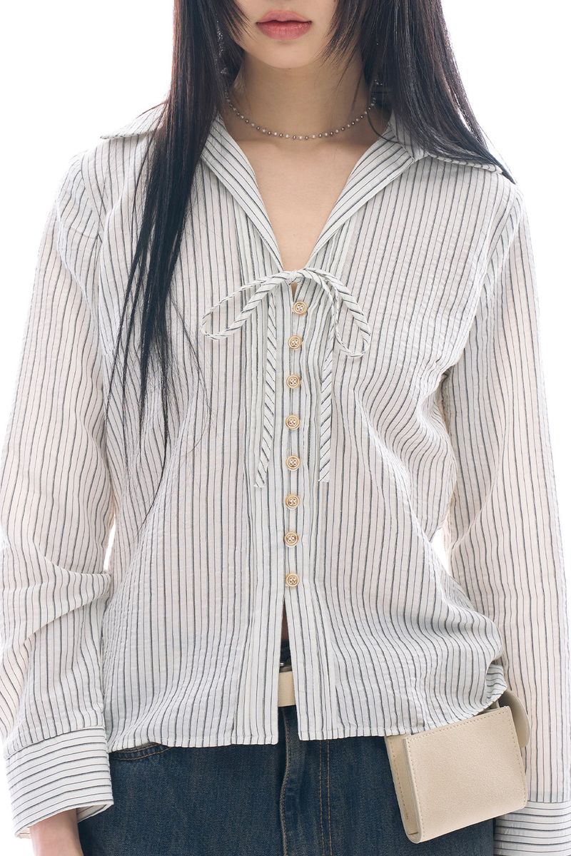 Leclair tie marine shirt