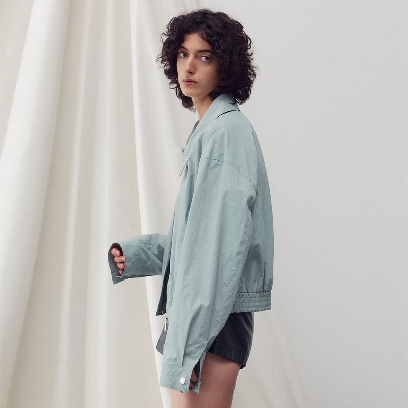 ELASTICATED HEM BOMBER JUMPER