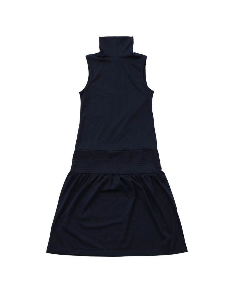 HIGH-NECK DRESS NAVY