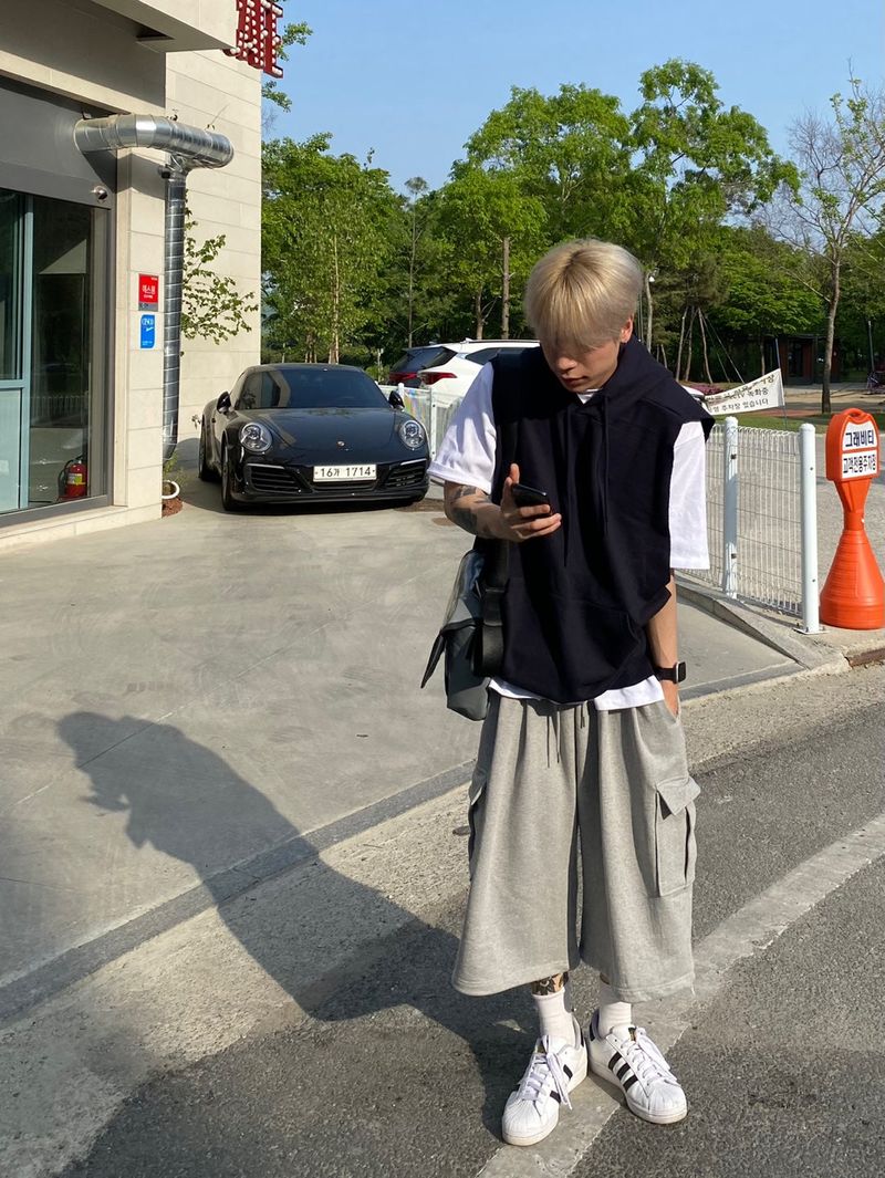 Terry Cargo Sweat String Half Pants 3C