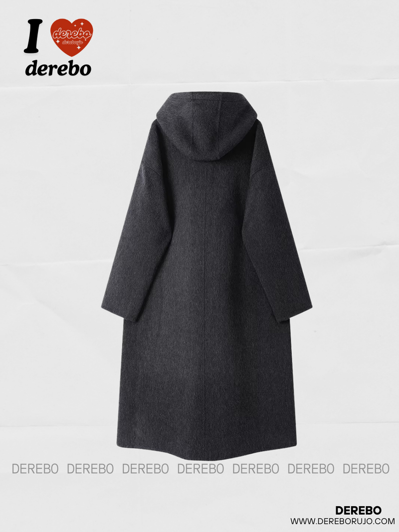 standard wool hooded long coat