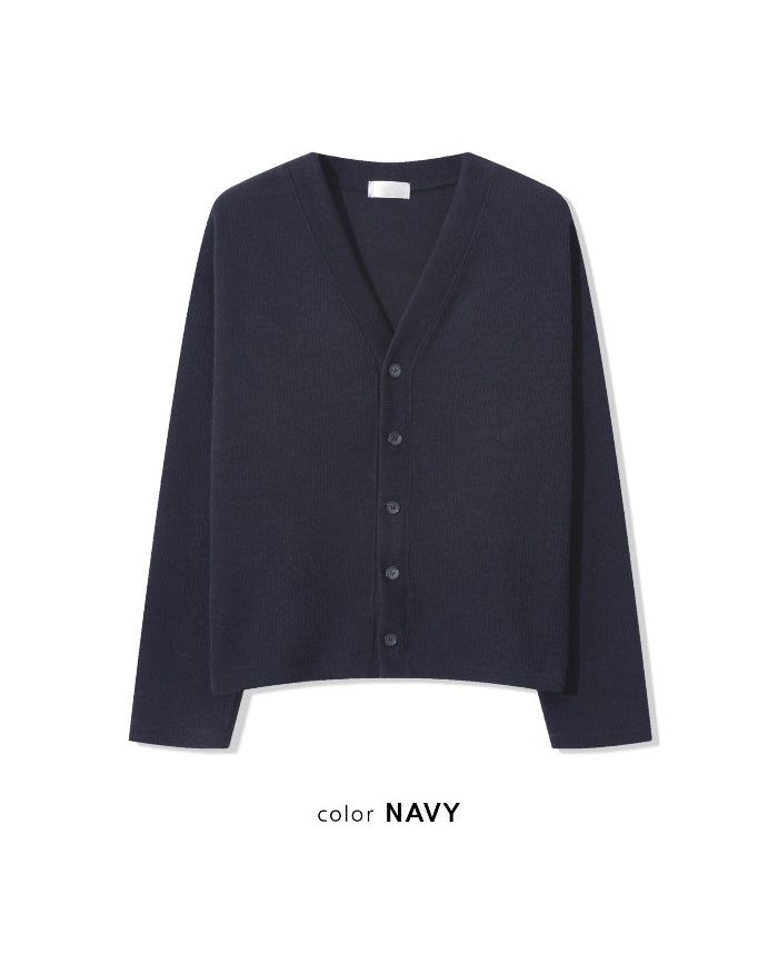(UNISEX) Knitted V-Neck Cardigan