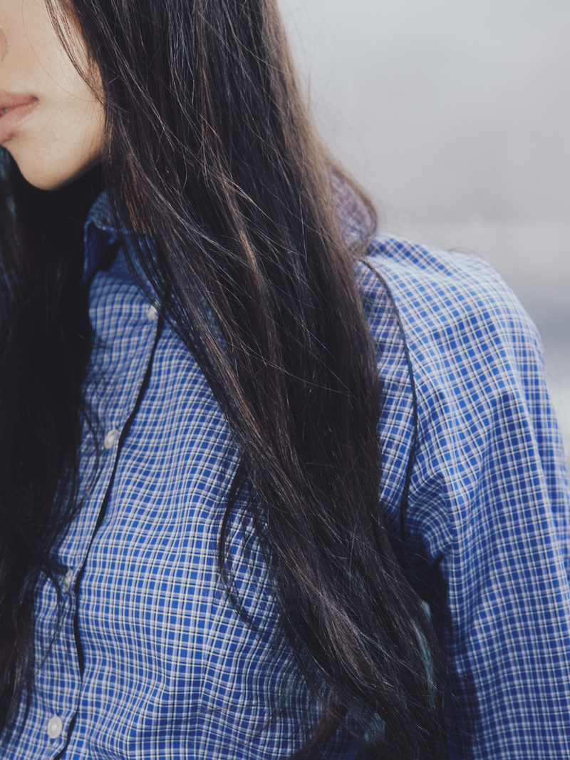 Curvy Line Shirt Blue