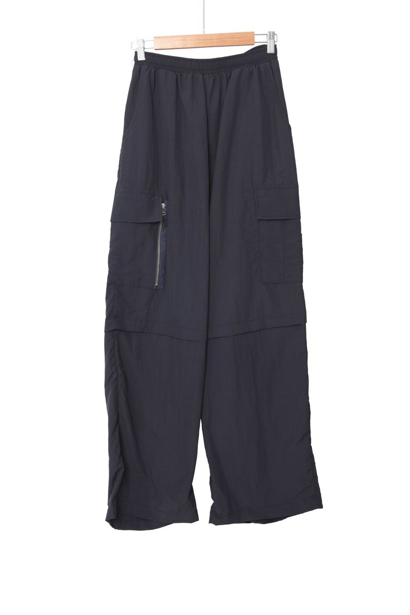 back zipper nylon cargo pants