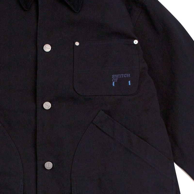 WIDE POCKET WORK JACKET (UNISEX)_SYF3JK01BK