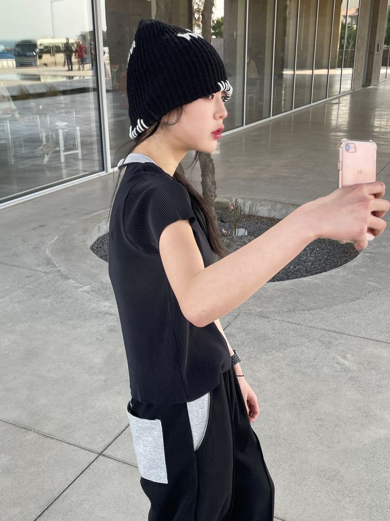 コントラスティングストリングパンツ