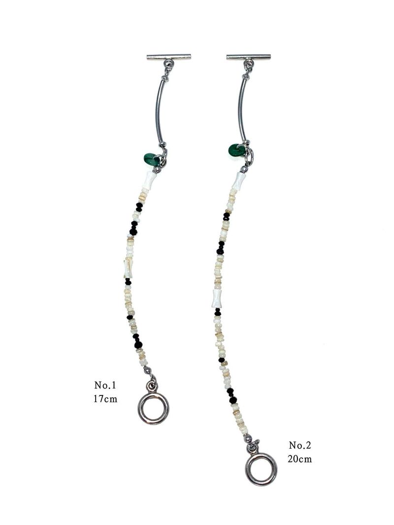 Green point half bangle bracelet (2 color)