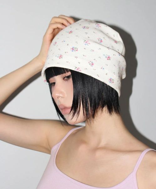 AAKE（アケ）の「フラワーワッフルビーニー（帽子）」