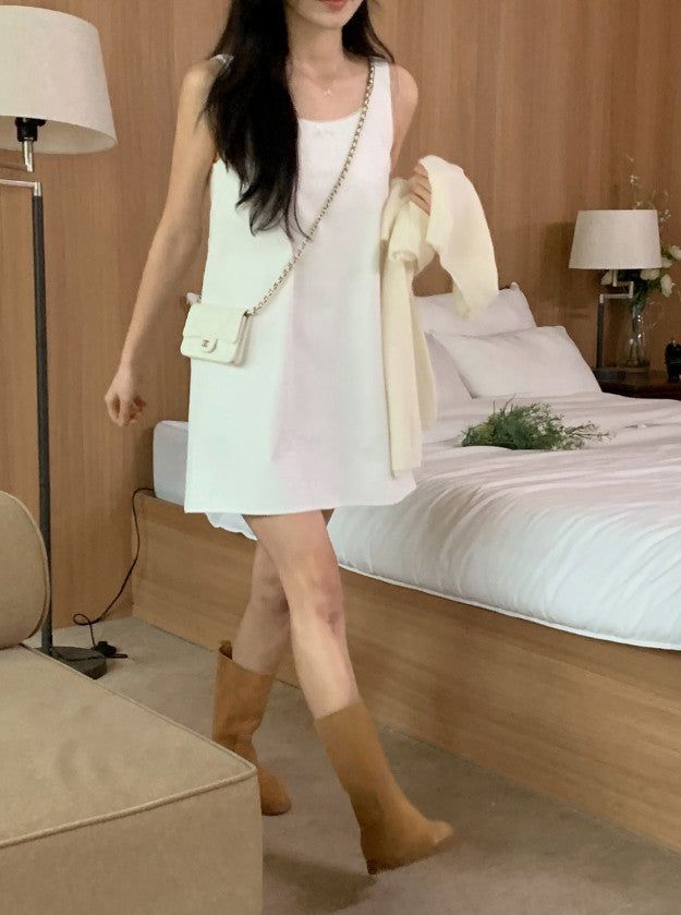 SHOPPERLAND(ショッパーランド)の「CG Lace Ribbon Layered Sleeveless Dress (2color)(Dresses)」