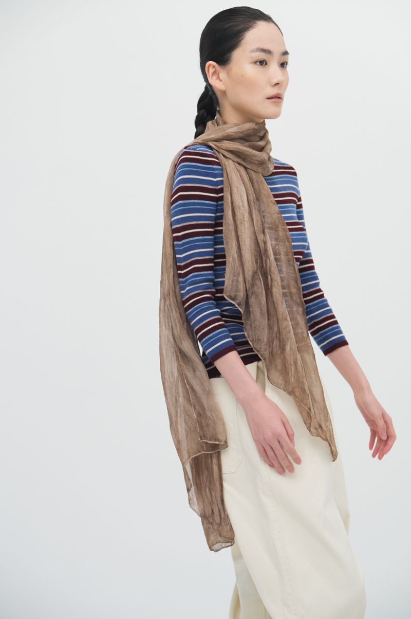 Pleats loom light scarf_5colors