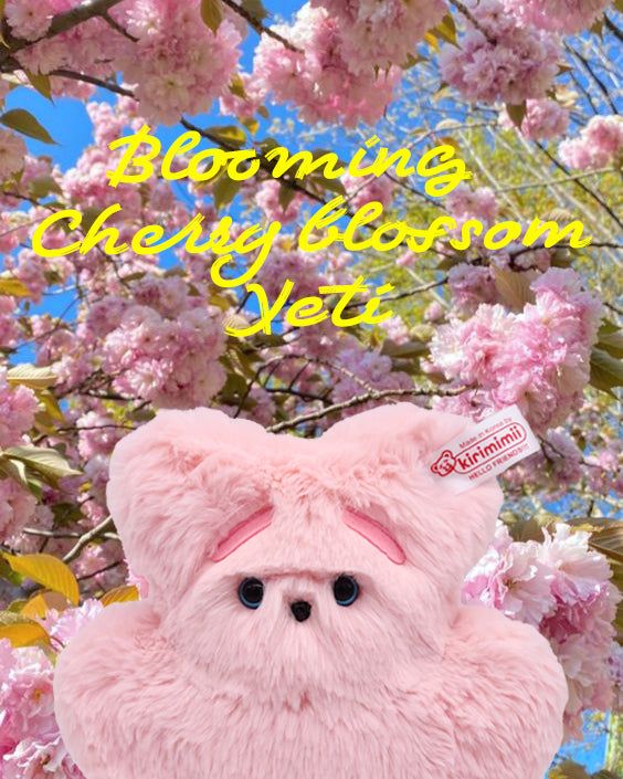 Cherry blossom Yeti Teddy bear(Handmade)