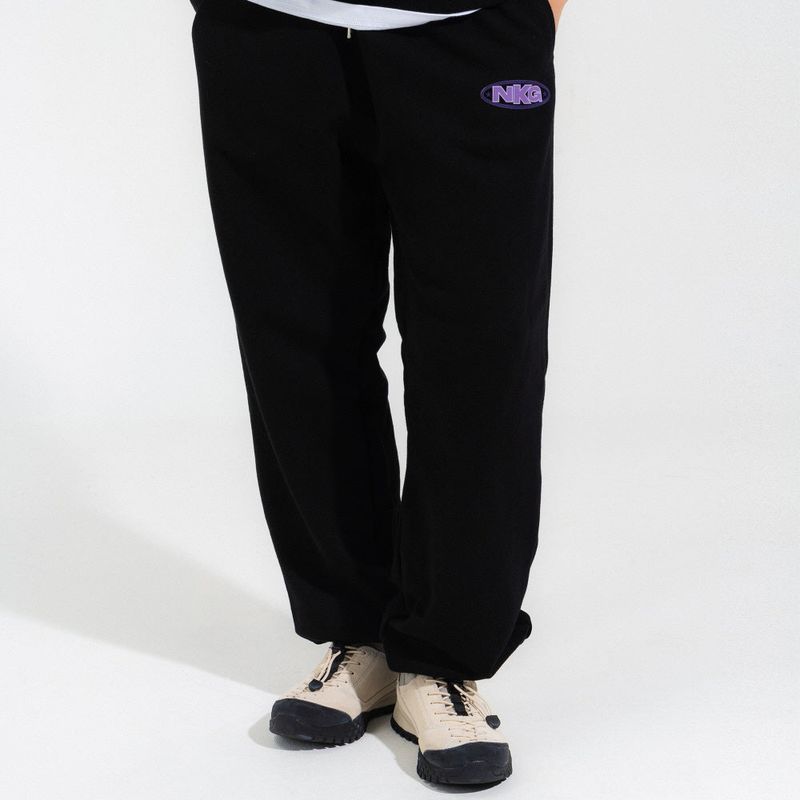 OVAL LOGO TRAINING PANTS-BLACK