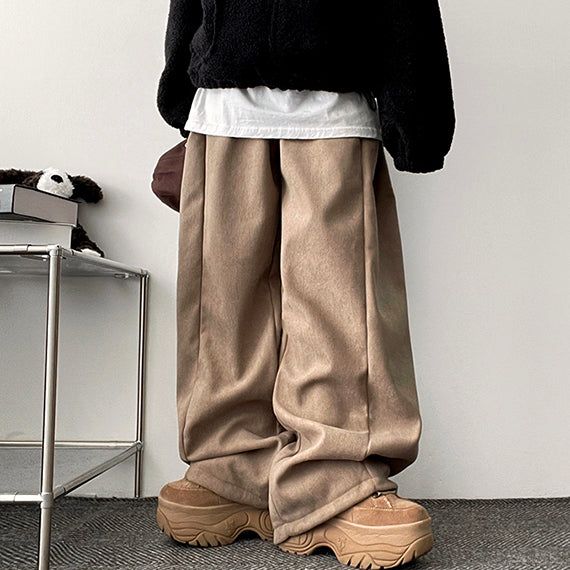 hijjoo（ハイチュー）の「Poriside pin tuck napping corduroy wide pants [Long & short 2 short lengths!]（Pants）」
