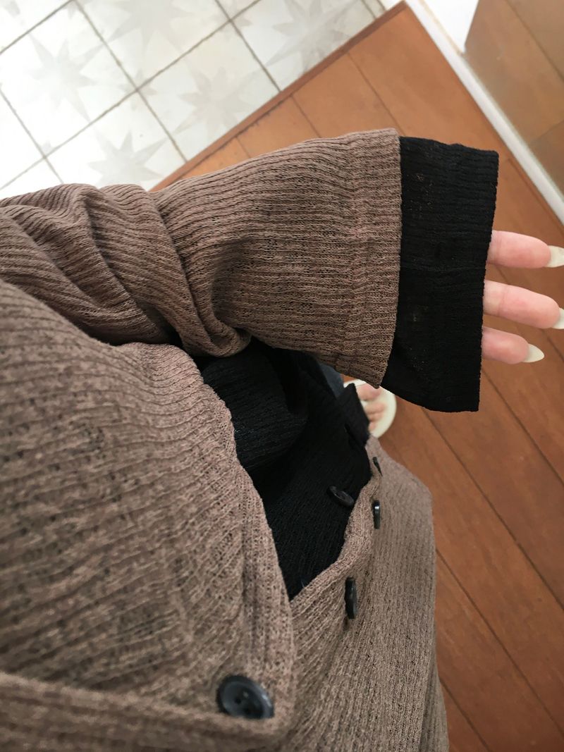 Obi linen ribbed round cardigan (4c)