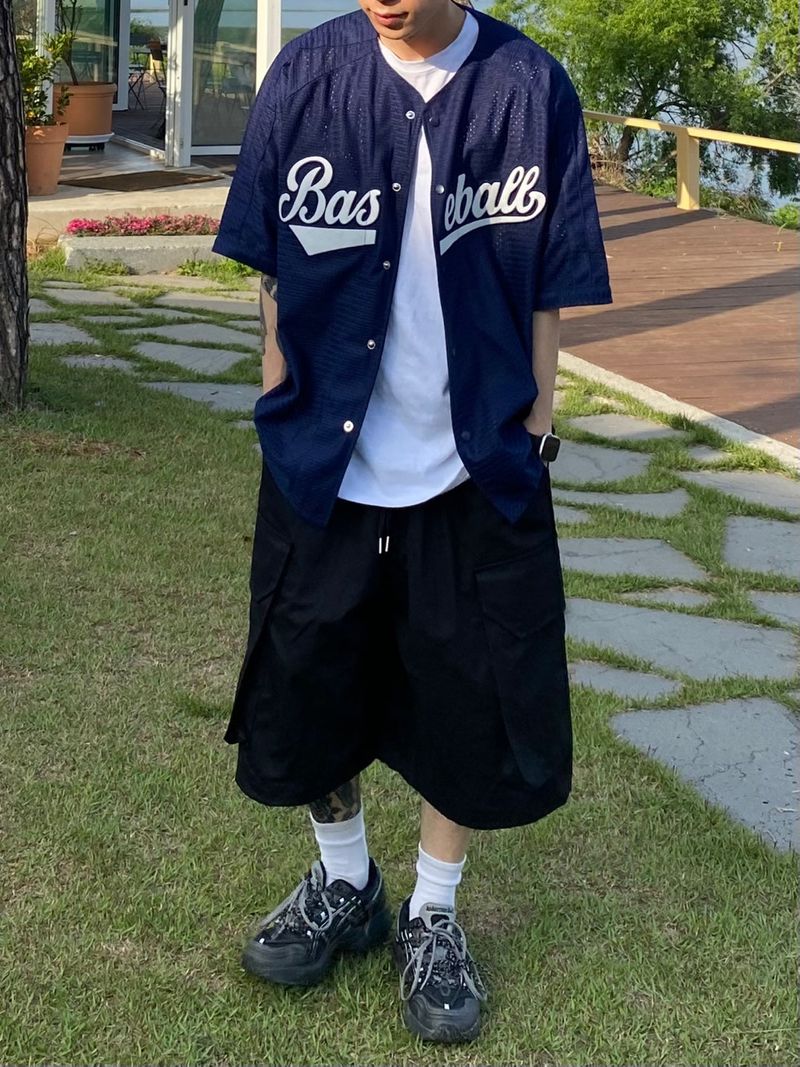 base ball Mesh short sleeves 3C