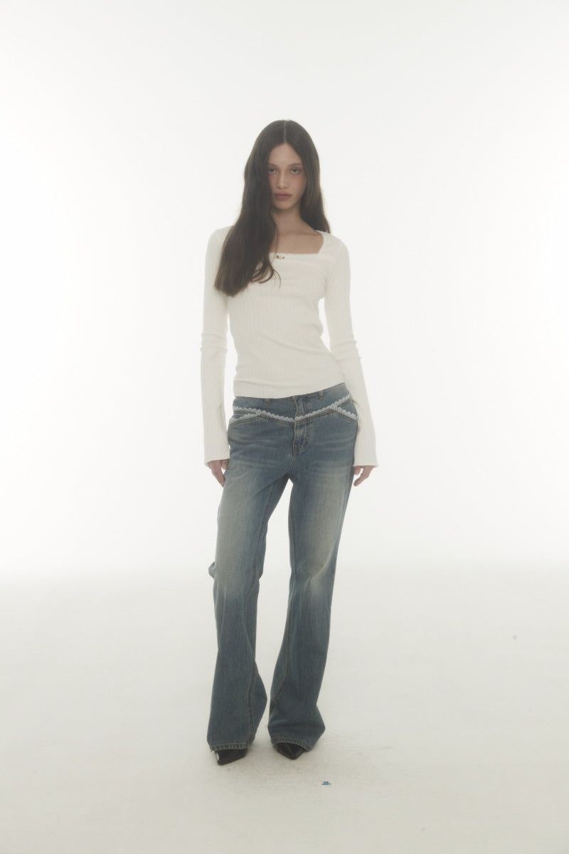 lace bt pants (blue)