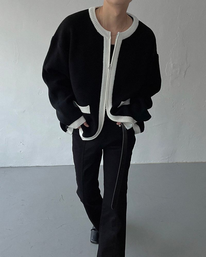 WE With Coloring Zipper Cardigan (2 colors)