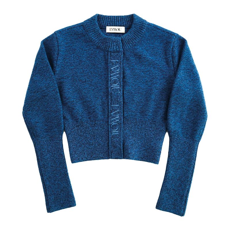ALPACA SLIM CARDIGAN - BLUE NIGHT