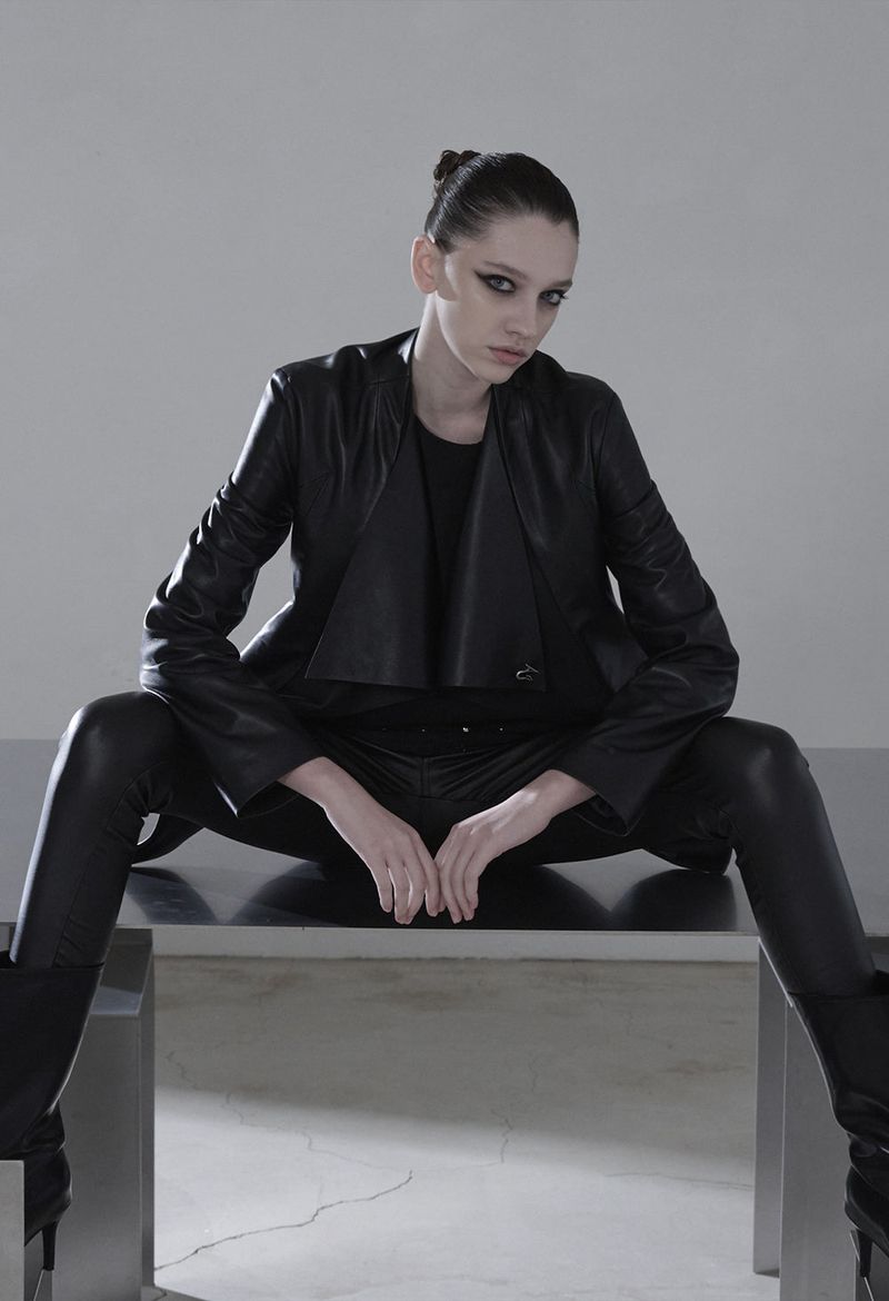 URBAN UNIQUE（アーバンユニーク）の「[PREMIUM MADE / Pre-Order · Shipping on Oct 14] Shadow Draped Lambskin Jacket（Jackets/Outerwear）」