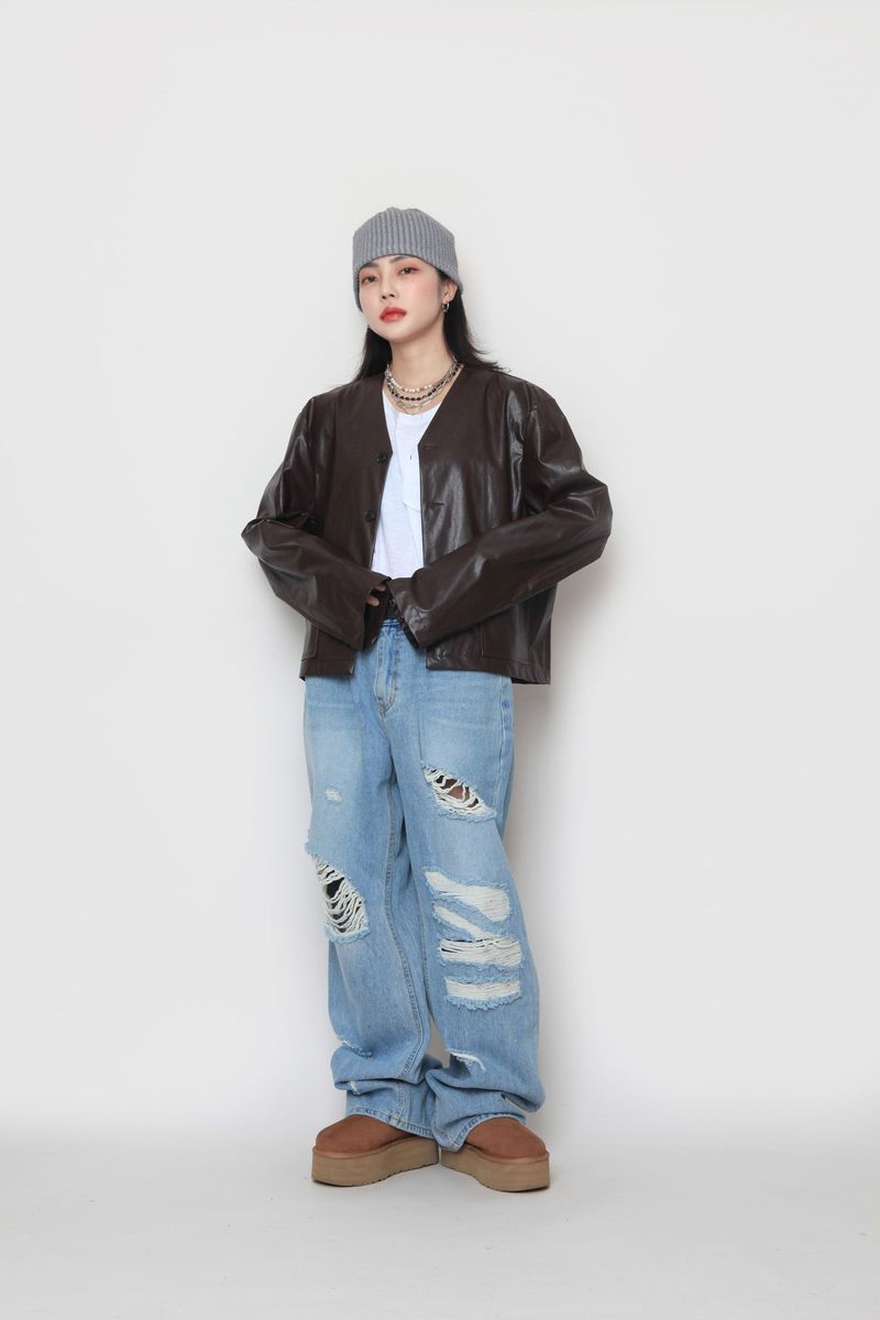 ribbed pintuck short beanie