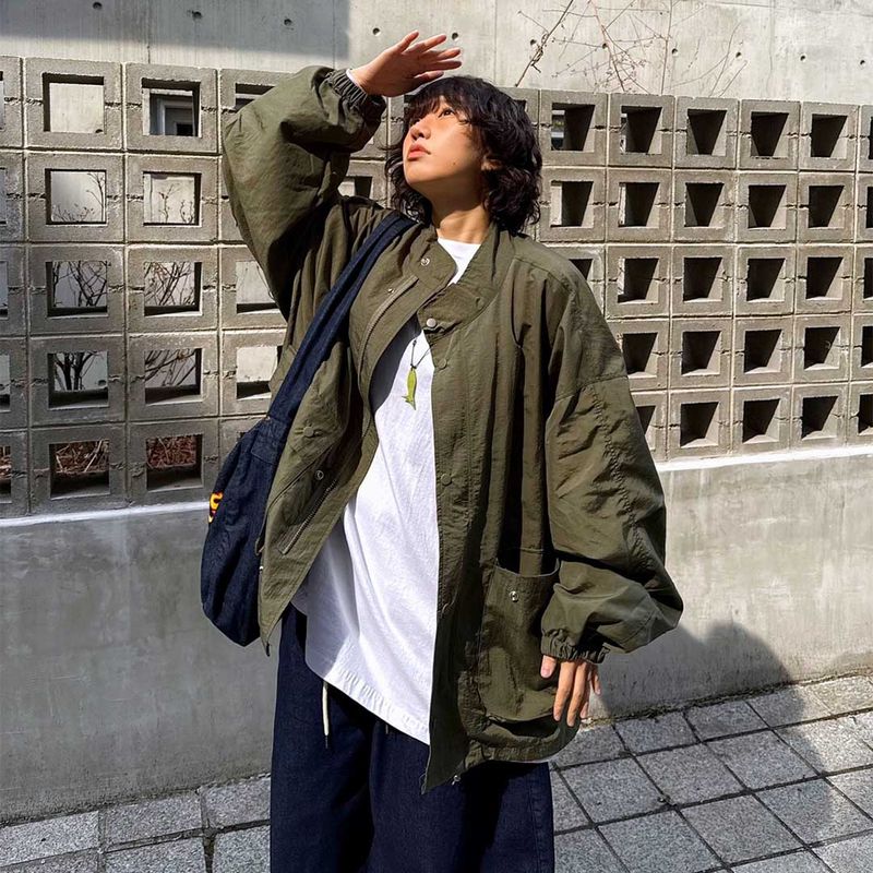 Oversized Light Nylon Jacket