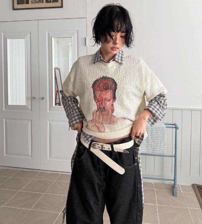 POPCORN EMBO HALF TEE