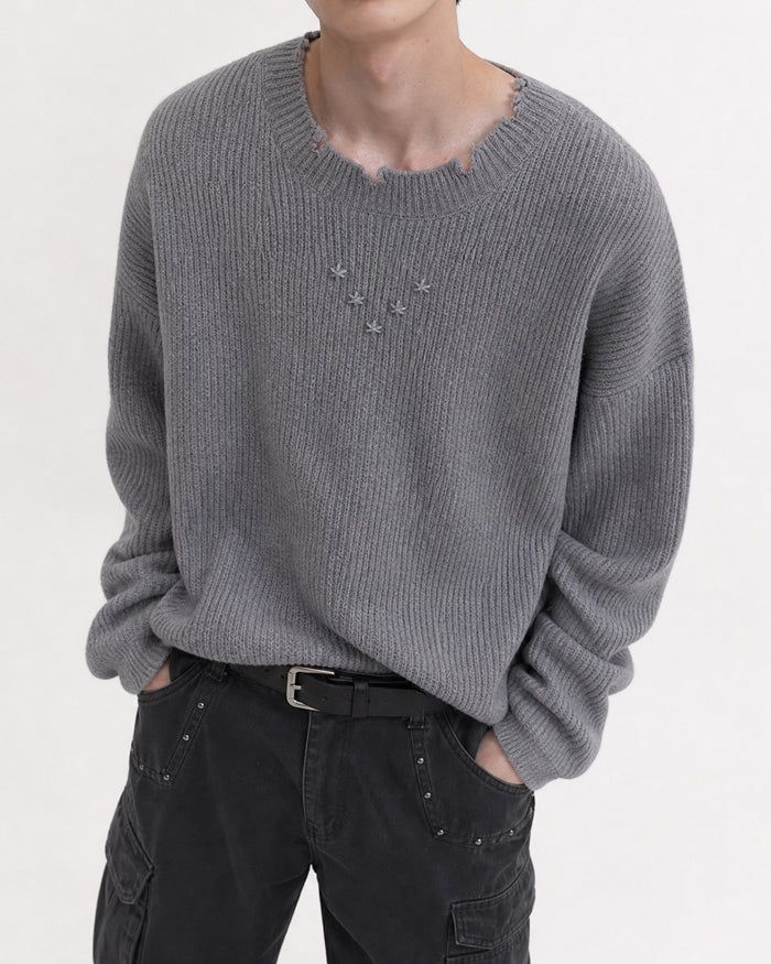 (UNISEX) Studs Over Knit