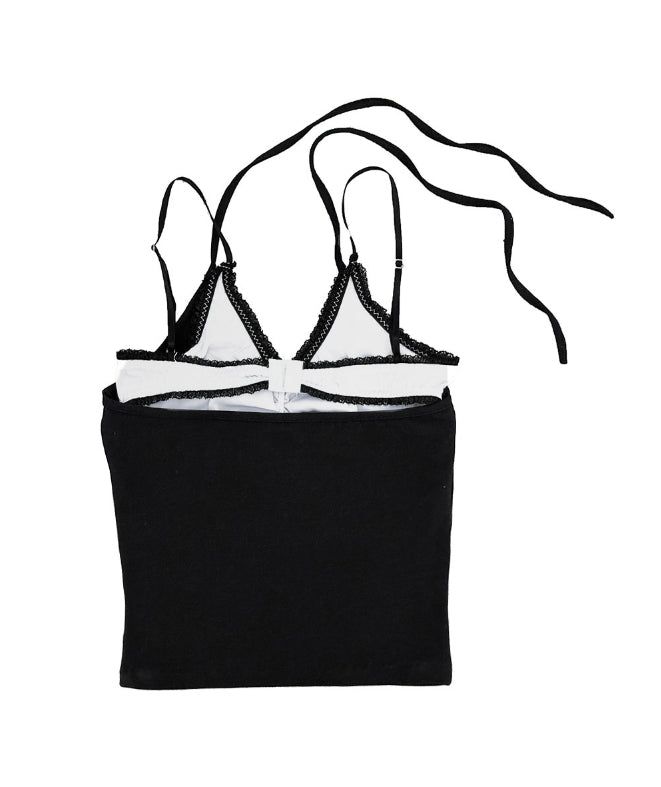 Senb Lace Layered Halter Sleeveless