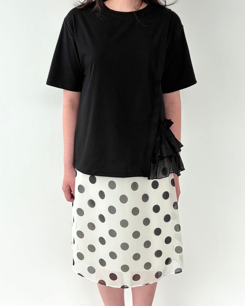 ラッフル エッジ Tシャツ (2colors)