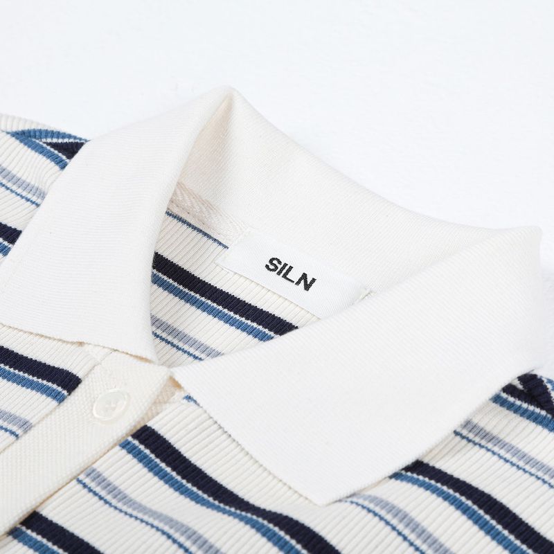 Stripe pique rib t-shirt (MULTI)