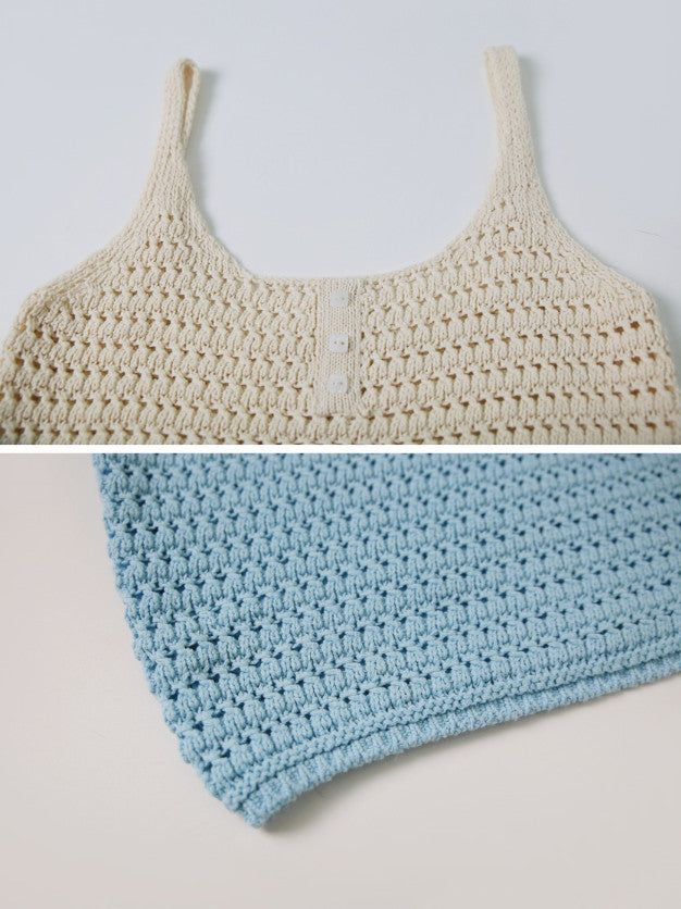 Cotton Knit Sleeveless Bustier (3color)