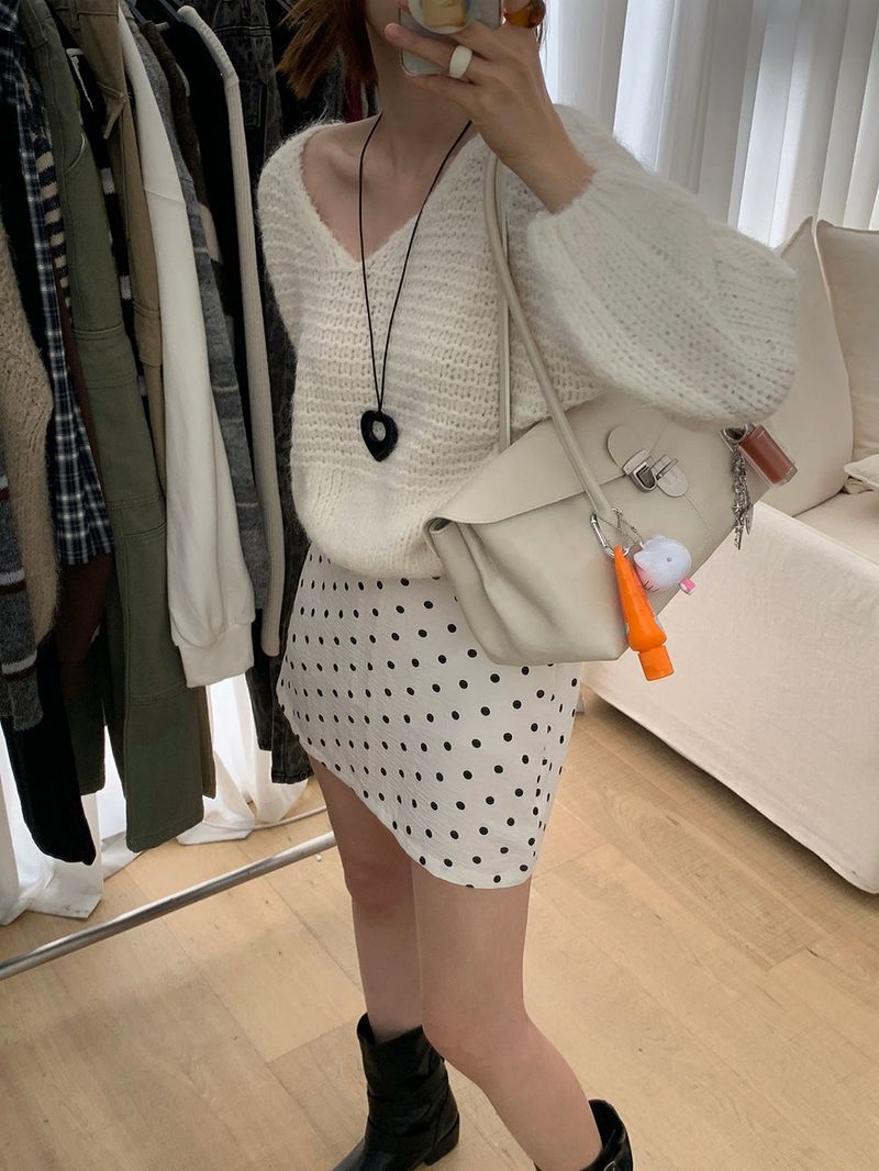 [MADE] Polyton Dot Skirt