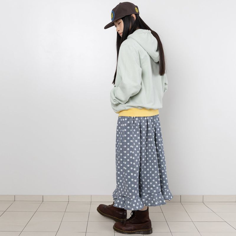 TTTTwister Ruffle Long Skirt - Dot Black